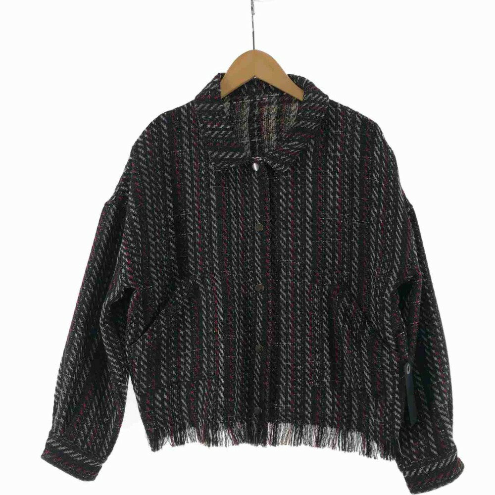 〇〇【中古】JEANASiS ジーナシス レディース ジャケット ショートジャケット サイズF ブラック Bランク