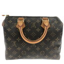 【商品名】中古 LOUIS VUITTON ルイヴィトン モノグラム スピーディー25 鍵付き M41528 ブラウン Bランク ◆こちらの商品は「なんでもリサイクル ビッグバン函館花園店 」からの出品です。 【メーカー】LOUIS VUITTON/ルイヴィトン 【型番】M41528【シリアル】SP0***【モデル】スピーディー【ライン】モノグラム【対象】ユニセックス 【素材】モノグラムキャンバス 【カラー】ブラウン 【生産国】フランス 【サイズ】W約25cm x H約21cm x D約15cm 【ハンドル】約24cm【ハンドル高さ】約18.5cm 【開閉式】ファスナー 【内ポケット】 オープンポケット x 1 【付属品】パドロック・鍵 【ランク】Bランク　通常使用による傷や汚れが見受けられる中古品 【詳細備考】全体：若干の使用感があります。 使用に伴う若干の型崩れがあります。 外側：レザーに擦れ・キズ・割れがあります。ファスナーの引手に破損があります。 内側：レザー部分に割れがあります。 底：角スレがあります。 金具：サビ（緑青）があり、スレ・小傷・剥がれがあります 付属品：スレ・キズ、金具にサビ（緑青）があります。 【店舗内商品コード】1016002962450 【使用予定配送業者】佐川急便　飛脚宅配便100サイズ 【こちらの商品は店頭や他ネットショップでも販売を行なっております】 【備考/コメント】 若干の使用感が有ります。 ファスナーの引手に破損があります。 ■状態等は画像をご確認・ご参照下さい。 ■こちらの商品はお客様から買取させていただいた商品であり、人の手を経た商品です。 ■弊社（株式会社オカモトRMC）を装った偽装サイトにご注意ください■ 弊社（株式会社オカモトRMC）の商品画像や文章を無断盗用した『偽装サイト』を確認しておりますが、当店とは一切関係がございませんのでご注意ください。 表示中のWEBページのURLをご確認ください。（弊社からの出品は下記サイトのみとなります。） ■楽天市場　・https://www.rakuten.co.jp/　・https://item.rakuten.co.jp/●●● ■ヤフオク！　　■デジマート　■amazon ■なんでもリサイクルビッグバン　公式オンラインストア 【偽装サイトの特徴】 ・オンラインストアのURLが上記以外のもの。 ・弊社の販売価格より、安価で販売されている。 ・銀行振込先名義が個人や外国人名である。 ・事業者の住所の記載はあるが、場所を調べてみるとおかしい。 （弊社は北海道帯広市に所在しており、北海道内の各店舗より商品発送致します。）