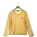 〇〇【中古】LEONARD レオナール レディース Tシャツ 長袖Tシャツ サイズLL イエロー Bランク(4)