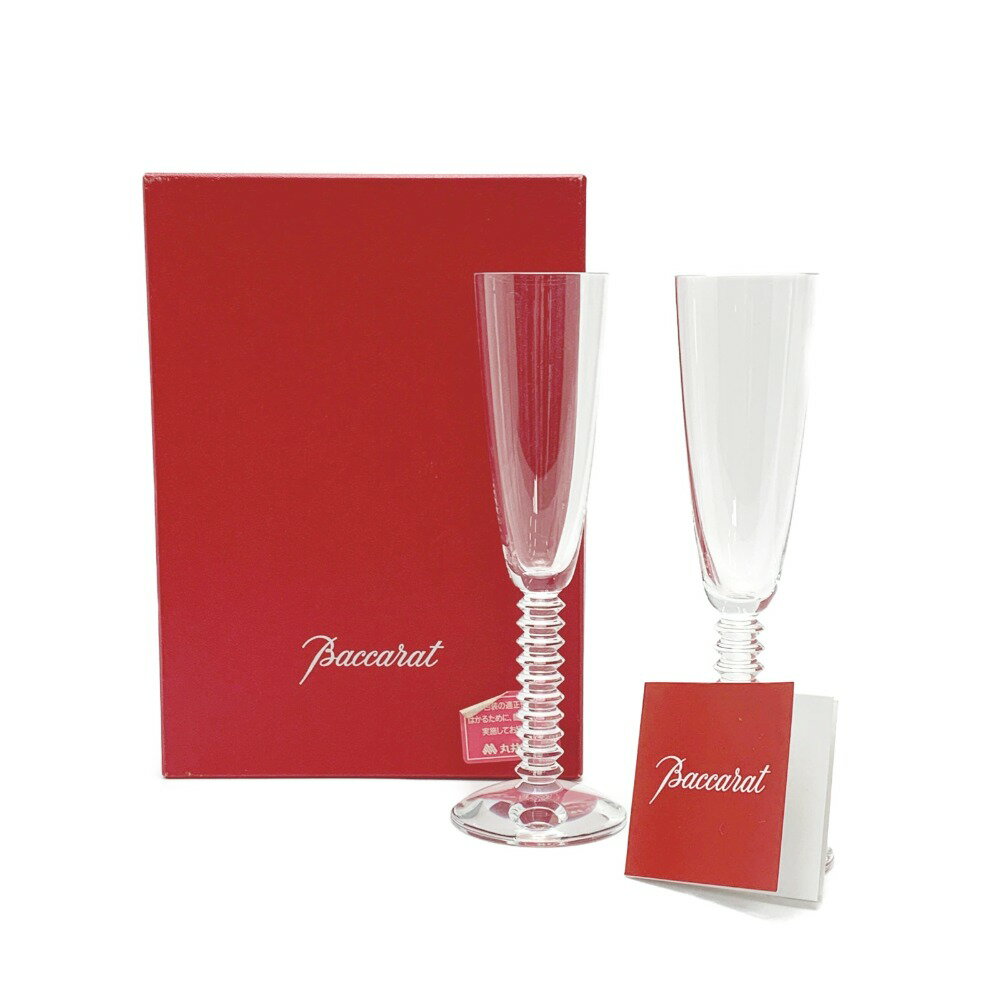 ☆☆【中古】Baccarat バカラ Baccarat バカラ《 ペア シャンパングラス 》2Pセット Aランク