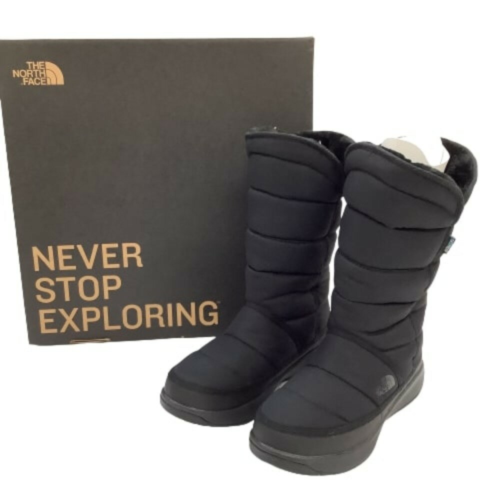 ♪♪【中古】THE NORTH FACE ザノースフェイス レディース アモアウォータープルーフ スノーブーツ SIZE 24 NFW51977 ブラック Aランク