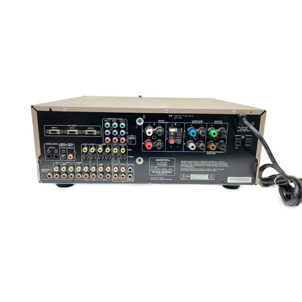 〇〇【中古】Onkyo オンキヨ AVアンプ リモコン欠品 TX-SA600 Cランク