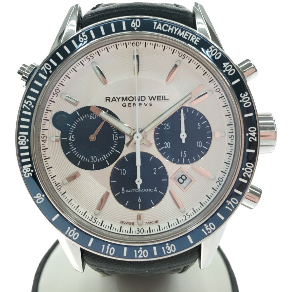 ▼▼【中古】RAYMOND WEIL レイモンドウェイル メンズ腕時計 自動巻き フリーランサー クロノグラフ 7740-SC3-65521 Bランク