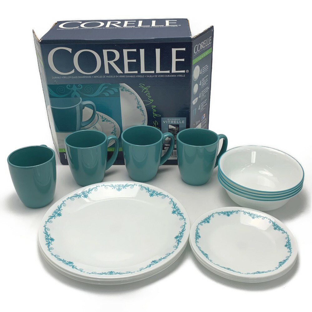 ☆☆【中古】Corelle コレール《 ガーデンレース 》16ピースセット / FJ416DZ Aランク