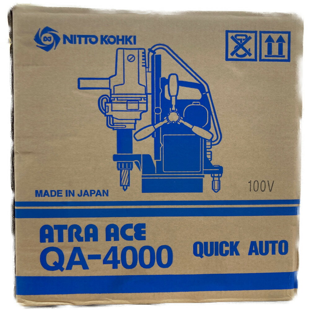 ●●【中古】NITTO KOHKI 携帯式磁気応用穴あけ機 QA-4000 ブルー Nランク