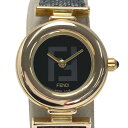 ☆☆【中古】FENDI フェンディ FFロゴ GP ラウンドフェイス 320L ブラック クォーツ レディース 腕時計 Bランク