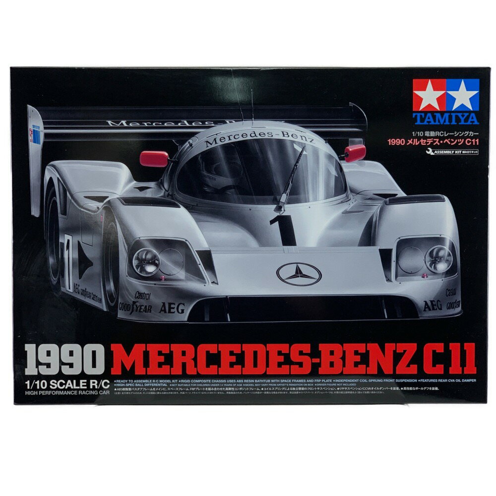 ▽▽【中古】TAMIYA タミヤ 1/10 電動RCレーシングカー 1990 メルセデス・ベンツ C11 未組立品 Sランク