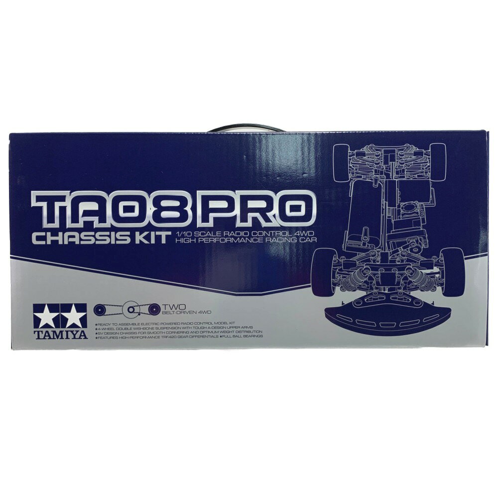 ▽▽【中古】TAMIYA タミヤ 1/10 電動RC 4WDレーシングカー TA08 PRO シャーシキット 未組立品 Sランク