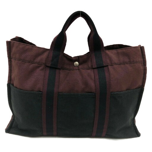 〇〇【中古】HERMES エルメス フールトゥ MM トートバック ブラウン x ブラック Cランク 〇〇【中古】HERMES エルメス フールトゥ MM トートバック ブラウン x ブラック Cランク
