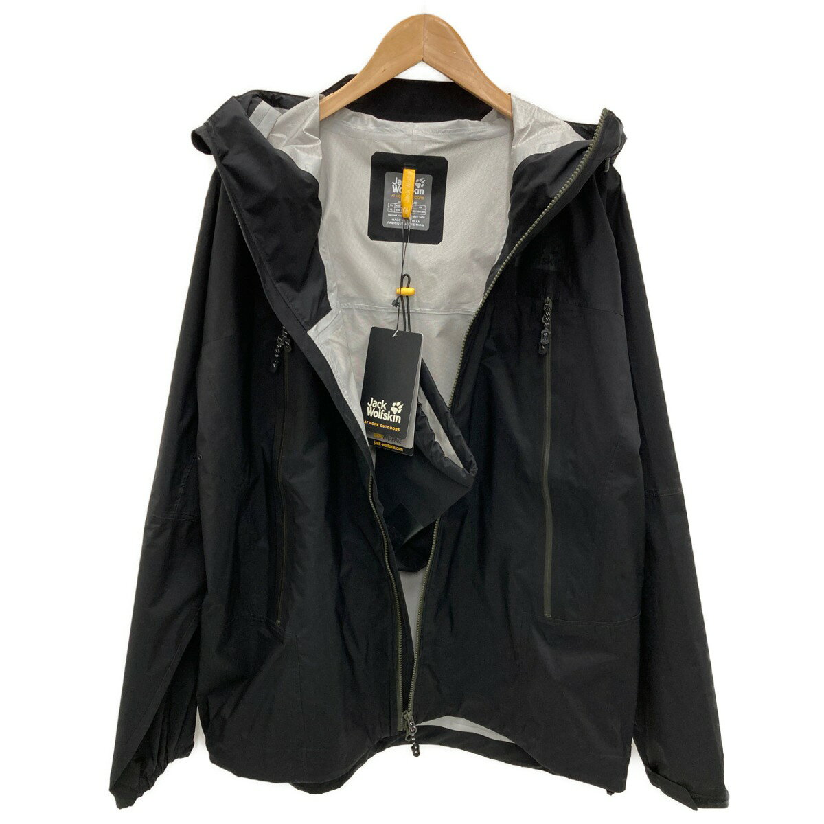 ☆☆【中古】Jack Wolfskin ジャックウルフスキン JP CLOUDBURST JKT ジャケット XXL メンズ 5027611 ブラック Sランク