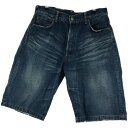 ▼▼【中古】EVISU エビス メンズ ジーンズ デニム ハーフパンツ SIZE 36 2001 ブルー Bランク