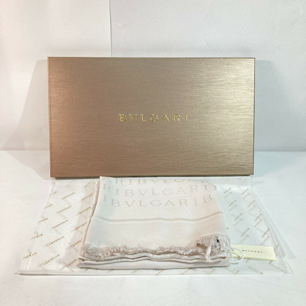 ◎◎【中古】BVLGARI ブルガリ ロゴマニア Lettere Maxi ストール Sランク