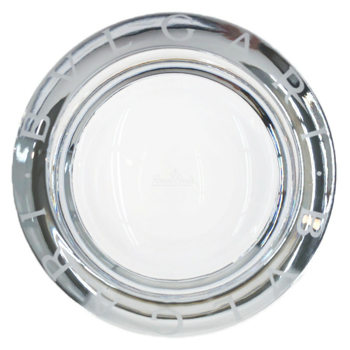 〇〇【中古】BVLGARI ブルガリ ROSENTHAL ローゼンタール クリスタル アッシュトレイ 灰皿 Bランク