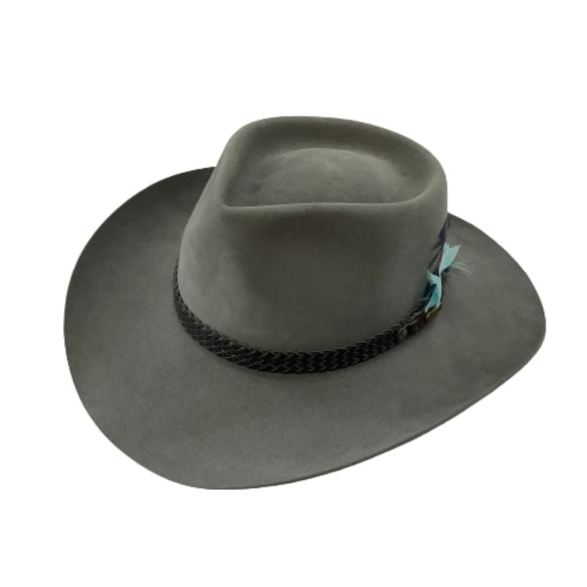 ♪♪【中古】AKUBRA アクブラ　メンズ 中折れ帽子 ハット SIZE 57 グレー Bランク