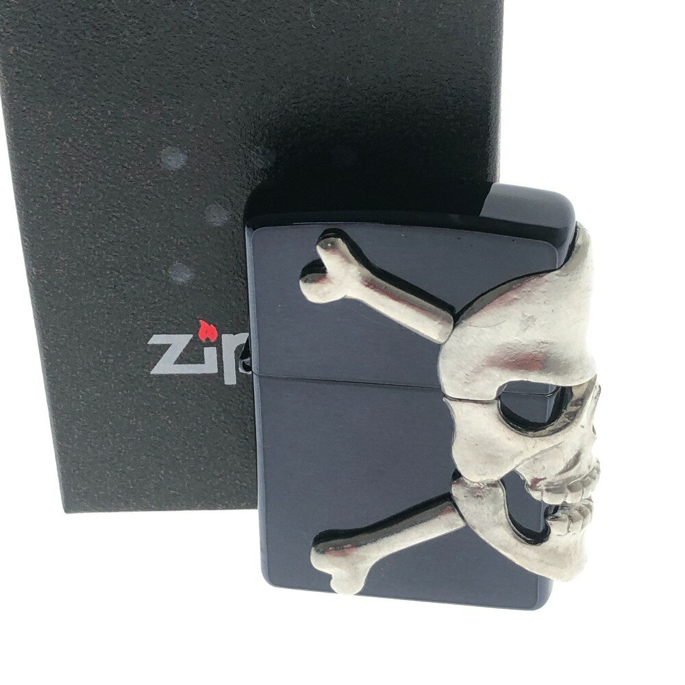 □□【中古】 雑貨　ライター ZIPPO ジッポ カジカワ/BIG SKULL・MBIa　ブラック　スカル Bランク