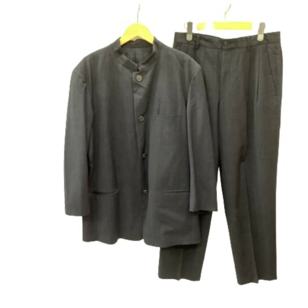 ♪♪【中古】ISSEY MIYAKE イッセイミヤケ レディース セットアップ スーツ チェック SIZE L ネイビー Bランク