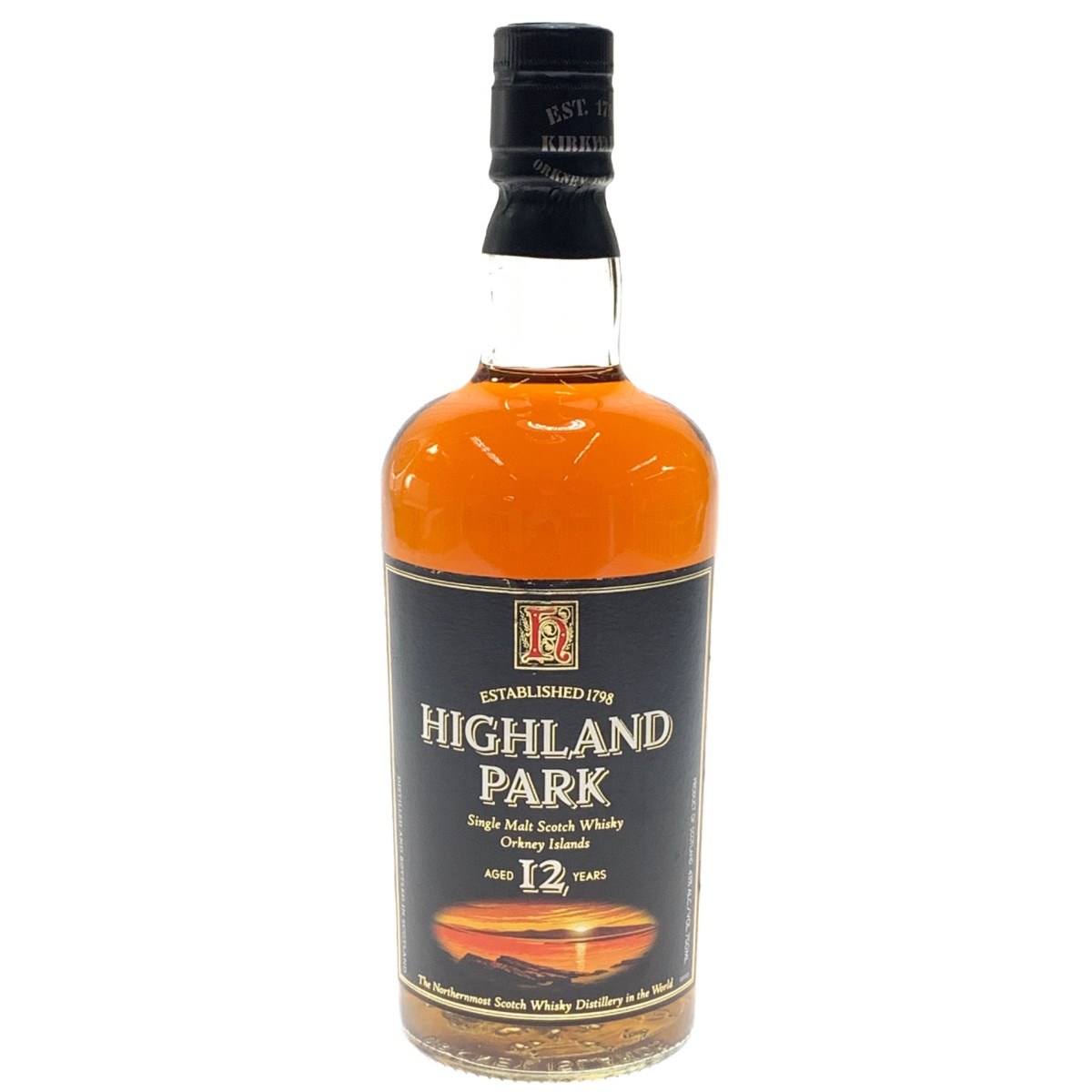 ▽▽【中古】HIGHLAND PARK　ハイランドパーク シングルモルトウイスキー　12年　750ml Nランク 未開栓