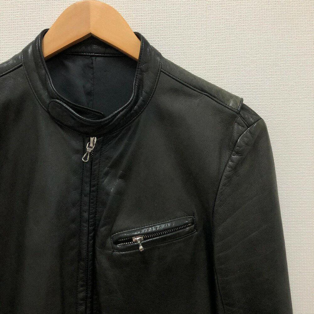 □□【中古】LITHIUM HOMME メンズ衣料 シングルライダースジャケット サイズ46 LH28-0104 ブラック Bランク