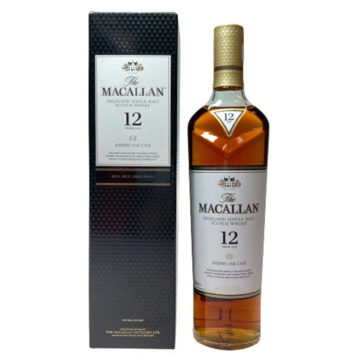 ◎◎【中古】The MACALLAN ザ マッカラン シェリー オーク 12年 シングルモルト スコッチ ウイスキー 40％ 700ml Nランク 未開栓