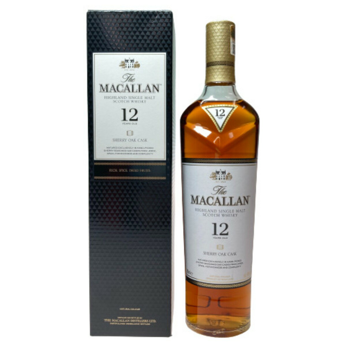 ◎◎【中古】The MACALLAN ザ マッカラン シェリー オーク 12年 シングルモルト スコッチ ウイスキー 40％ 700ml Nランク 未開栓