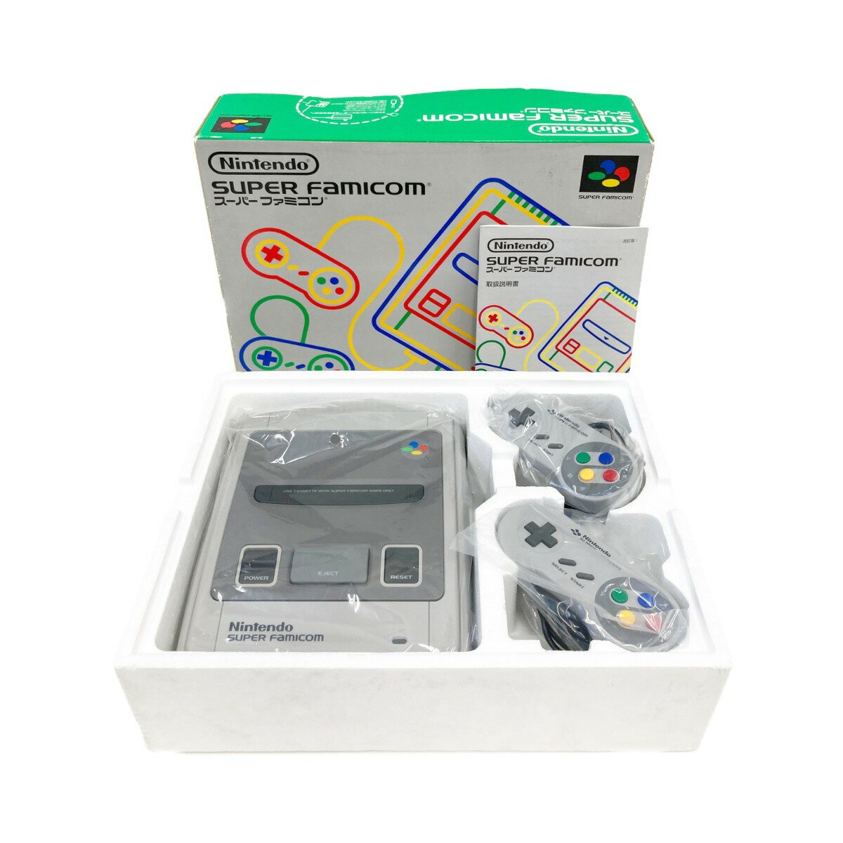 〇〇【中古】Nintendo ニンテンドウ スーパーファミコン 本体 コントローラー×2 SHVC-001 Dランク