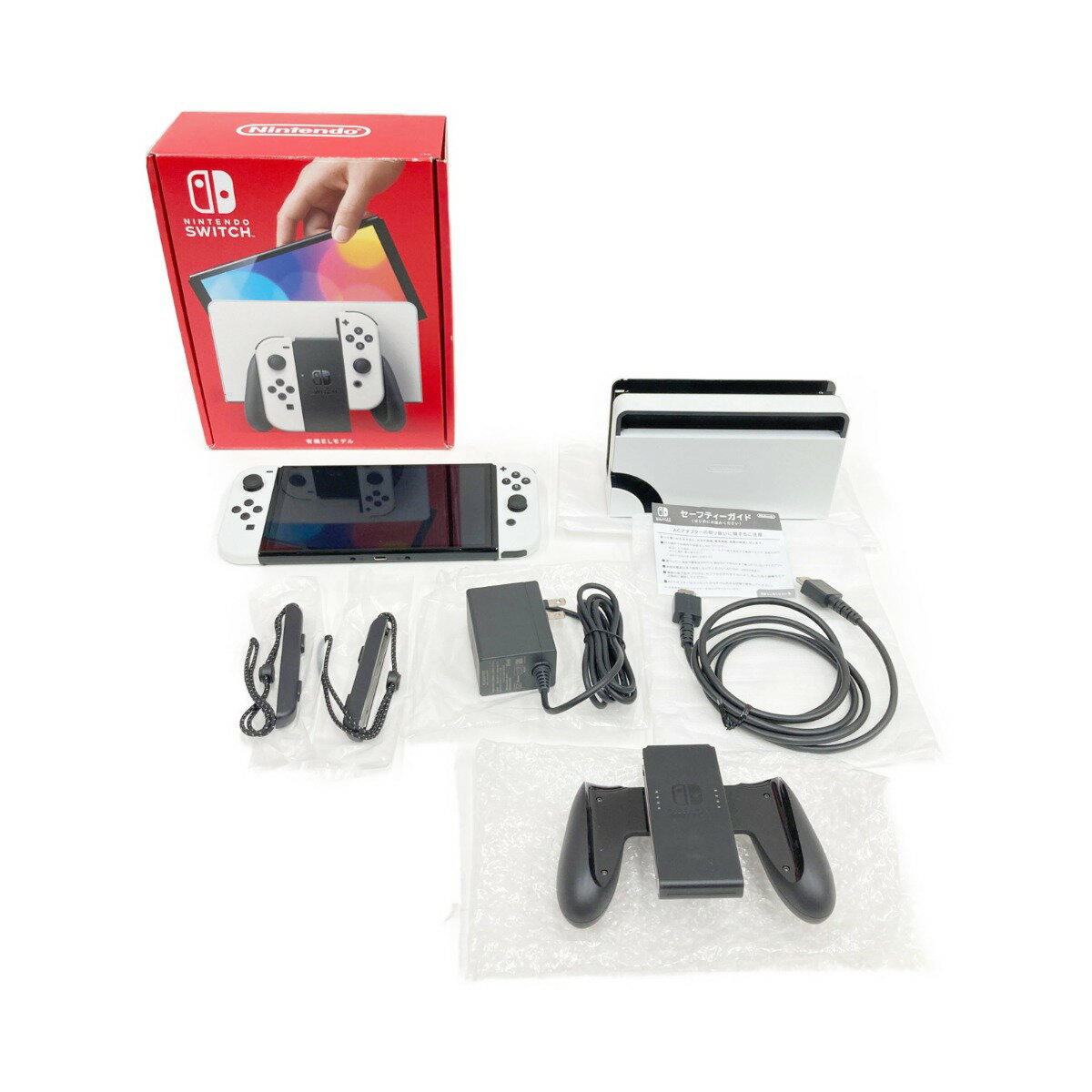 〇〇【中古】Nintendo ニンテンドウ Nintendo Switch 有機ELモデル Joy-Con L/ R ホワイト HEG-S-KAAAA ホワイト Aランク