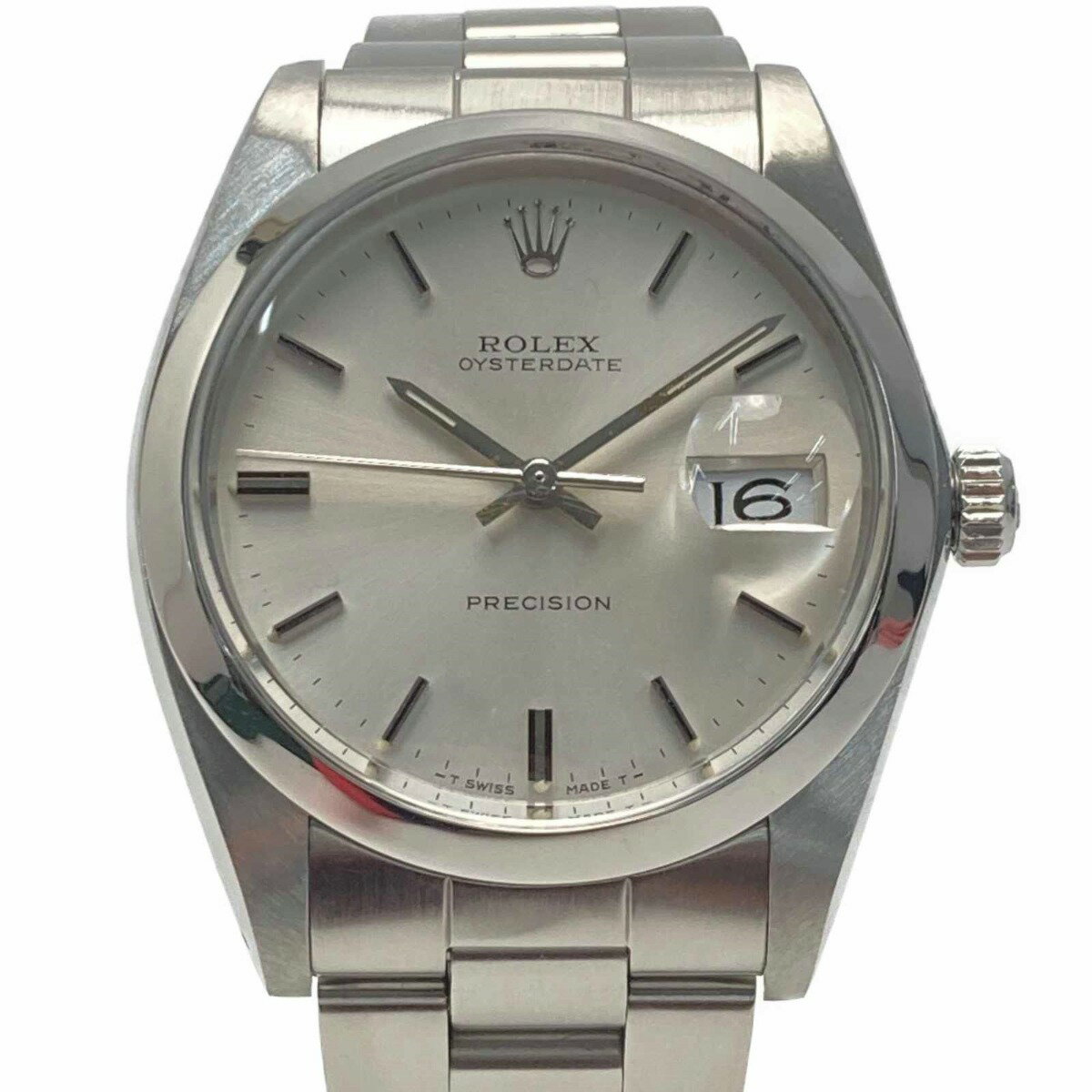 ☆☆【中古】ROLEX ロレックス オイスターデイト プレシジョン 6694 シルバー 手巻き メンズ 腕時計 Bランク