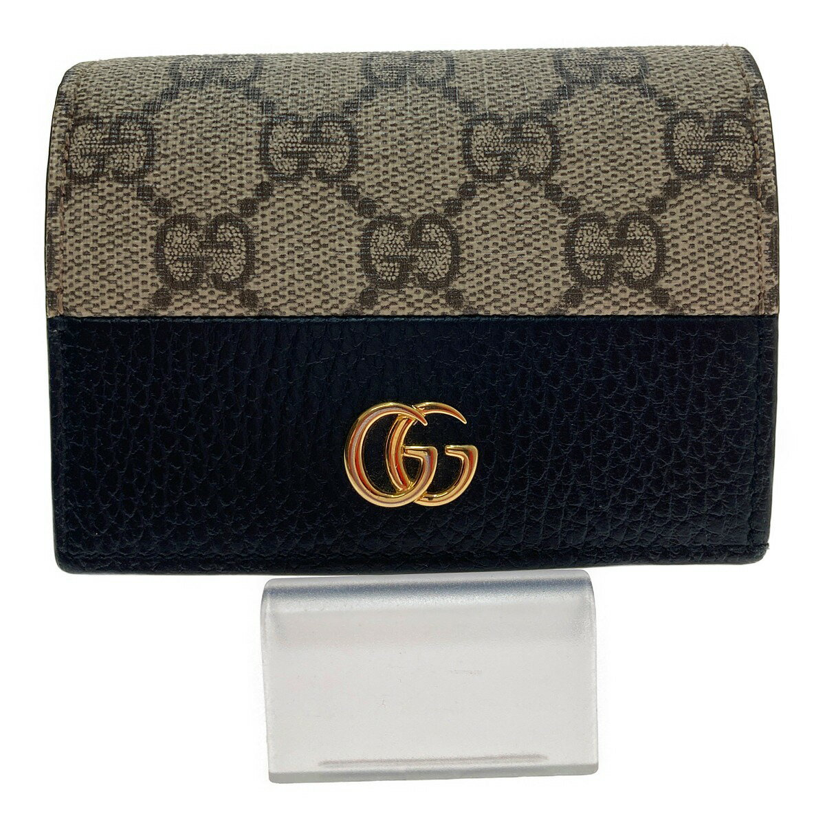 □□【中古】GUCCI グッチ カードケース ウォレット 658610 GGマーモント Bランク