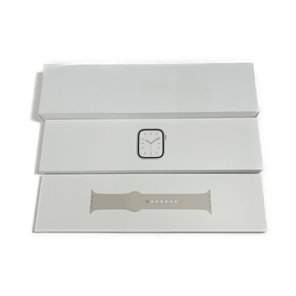 ◆◆【中古】Apple アップル AppleWatchSeries7 G30T0LVH96 スターライトスポーツバンド GPSモデル MKMY3J/A Sランク