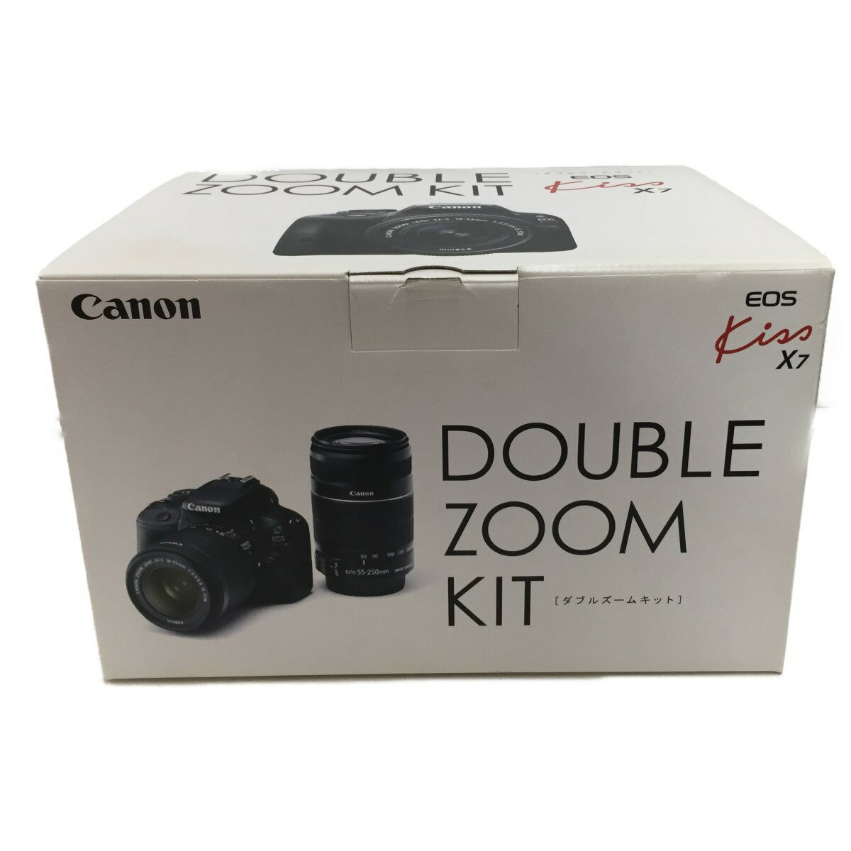 △△【中古】CANON キャノン 18-55mm 55-250mm ダブルズームキット EOS KISS X7 Bランク