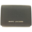 ▼▼【中古】MARC JACOBS マークジェイコブス 三つ折り財布 コンパクトウォレット ブラック Bランク