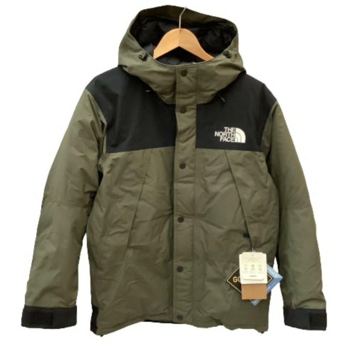 ♪♪【中古】THE NORTH FACE ザノースフェイス メンズ マウンテン ダウンジャケット SIZE M ND91930 カーキ×ブラック Bランク