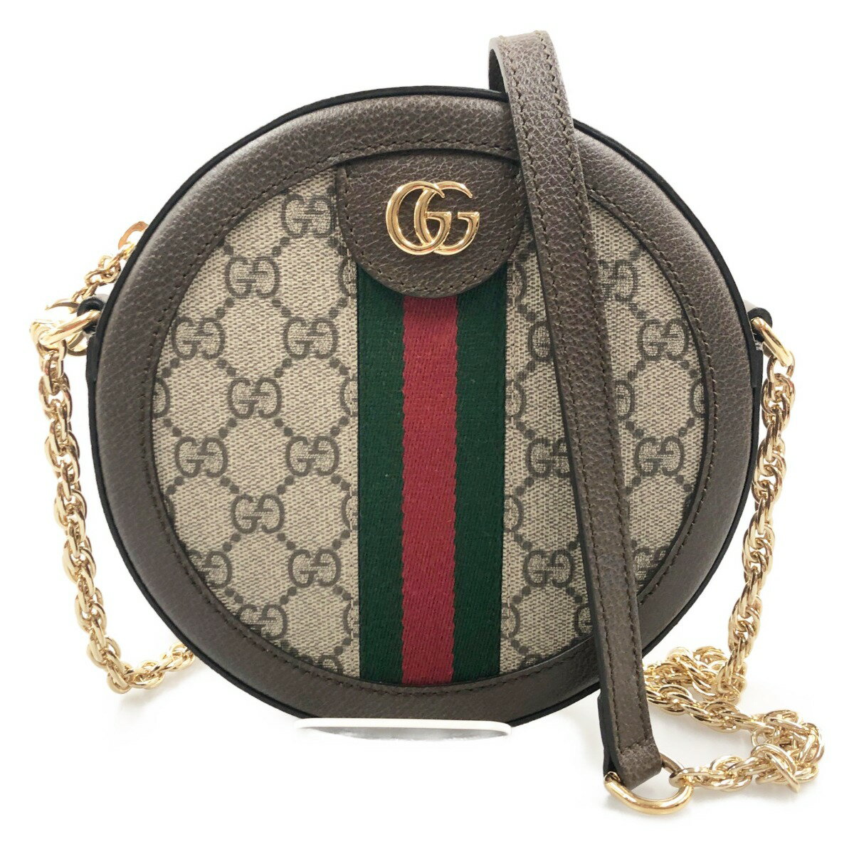 〇〇【中古】GUCCI グッチ オフィディア GG ミニ ラウンド チェーン ショルダー バッグ 550618 Bランク