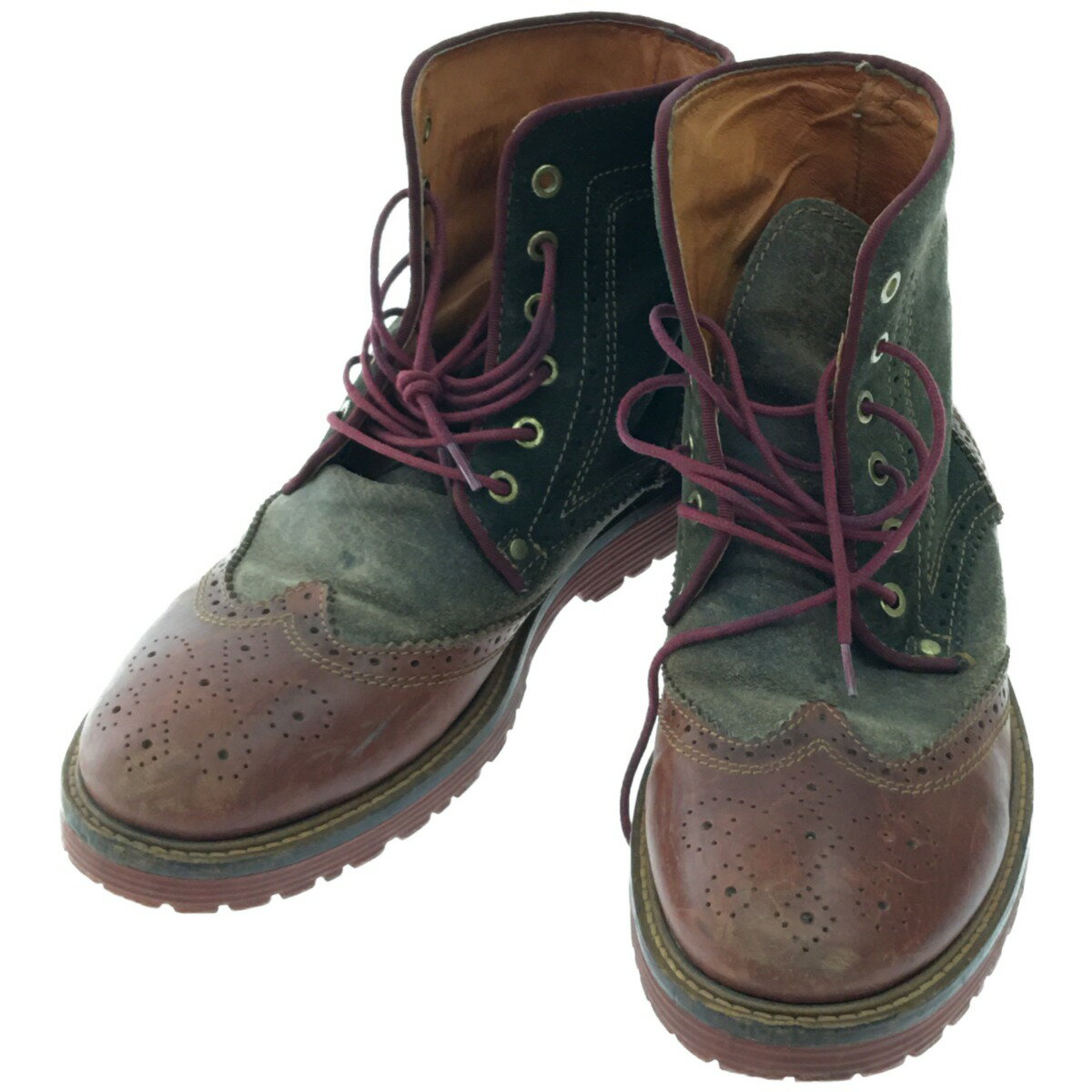 ▼▼【中古】Danner ダナー ウイングチップ レザー ワークブーツ 26cm D0021 ブラウン Cランク