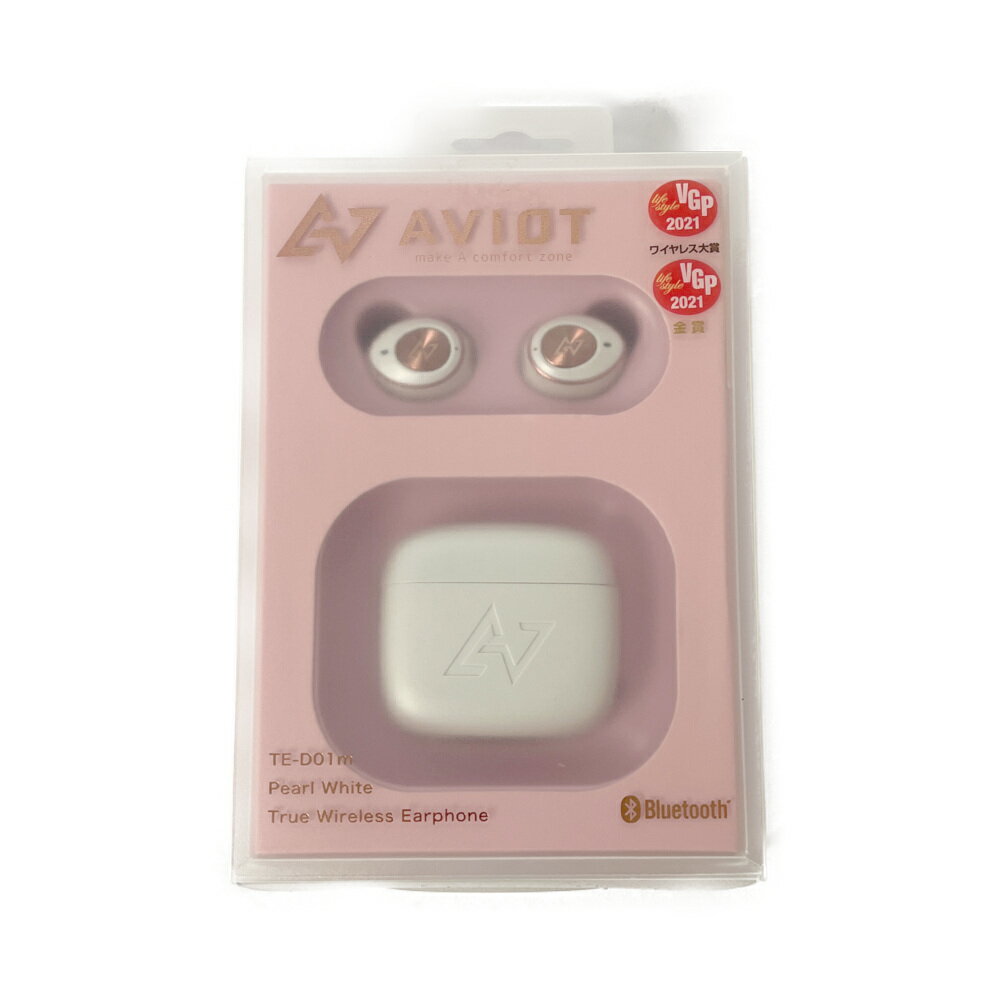 ◆◆【中古】AVIOT トゥルーワイヤレスイヤホン TE-D01m パールホワイト Sランク