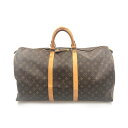 〇〇【中古】LOUIS VUITTON ルイヴィトン モノグラム キーポル 55 ボストンバッグ M41424 ブラウン Bランク