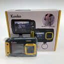 ●●【中古】ケンコー・トキナー Kenko 防塵・防水・耐衝撃デュアルモニターデジタルカメラ DSC PRO14 ブラック×イエロー Aランク