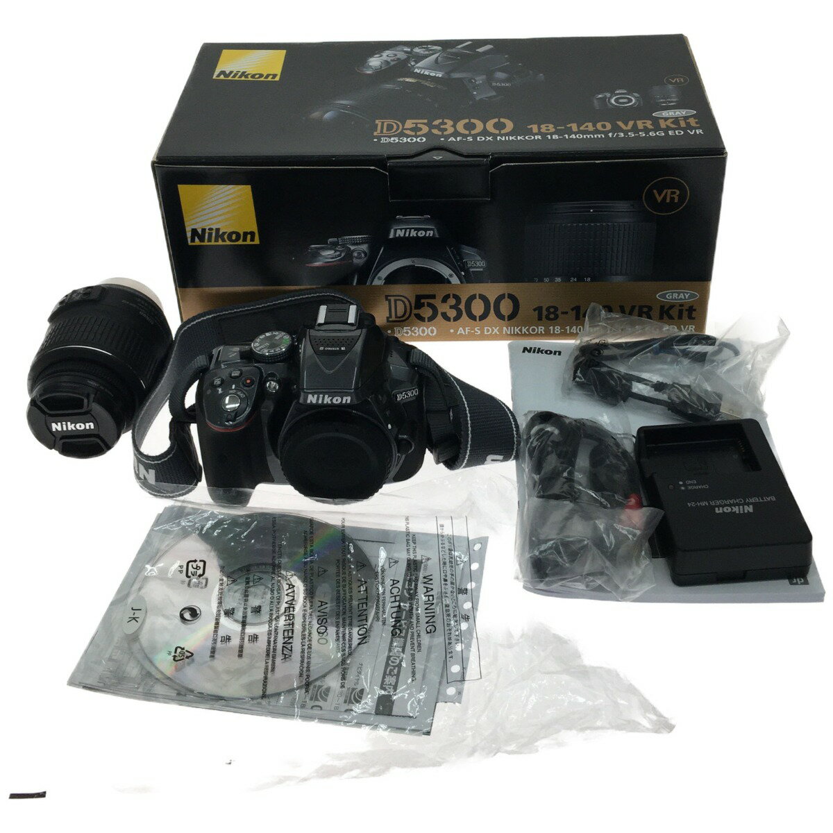 ▼▼【中古】Nikon ニコン デジタル一眼レフカメラ レンズ18-55mm VR KIT DXフォーマット SDカード対応 D5300 Aランク