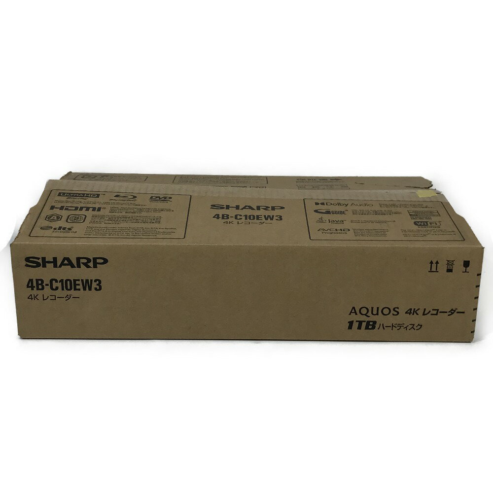 ##【中古】SHARP シャープ AQUOS ブルーレイレコーダー 4B-C10EW3 1TB 2番組同時録画 BS・CS 4Kチューナー内蔵 Sランク