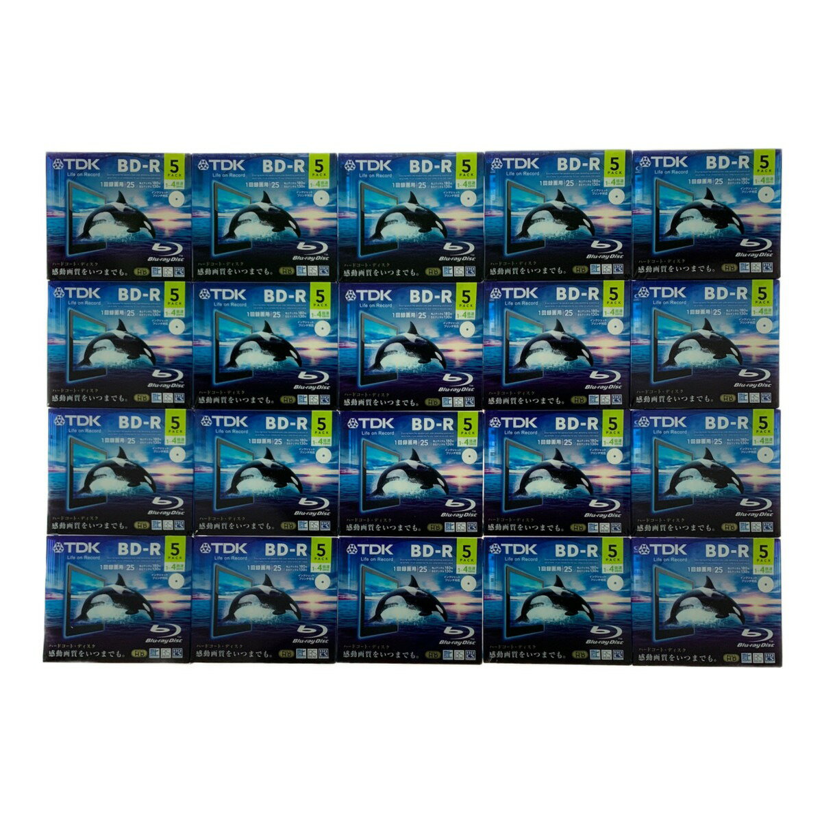 ▽▽【中古】TDK BD-R 録画用ブルーレイディスク　25GB　5枚入り×20個セット BRV25PWB5A 未開封品 Nランク