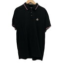 □□【中古】MONCLER モンクレール メンズ衣料 ポロシャツ　シャツ MAGLIA POLO MANICA CORTA SIZE XXL E20918345600 84556 ブラック Bランク