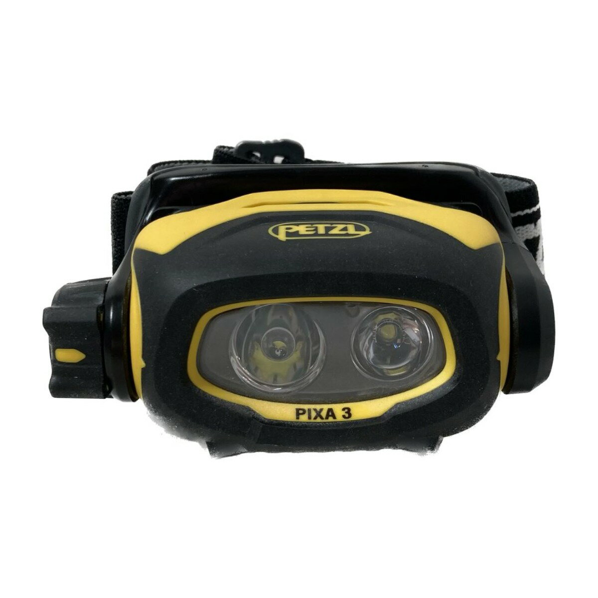 ＊＊【中古】PETZL 100ルーメン　防爆ヘッドライト PIXA3 ブラック×イエロー Bランク