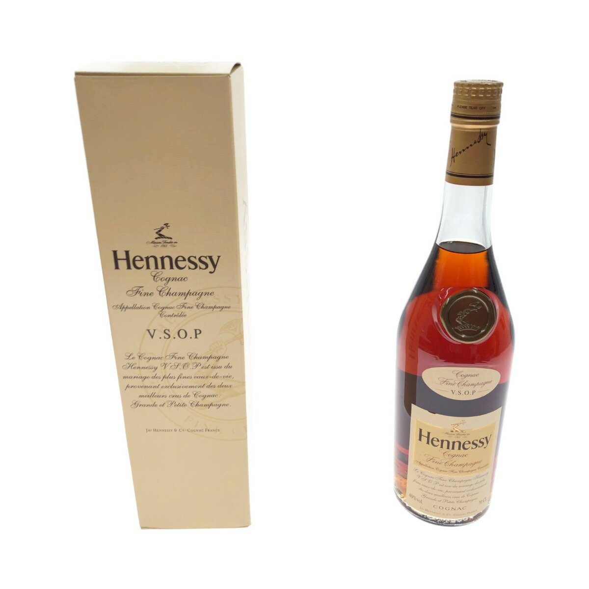 〇〇【中古】Hennessy ヘネシー V.S.O.P フィーヌ シャンパーニュ ブランデー 700ml 40度 Nランク 未開栓