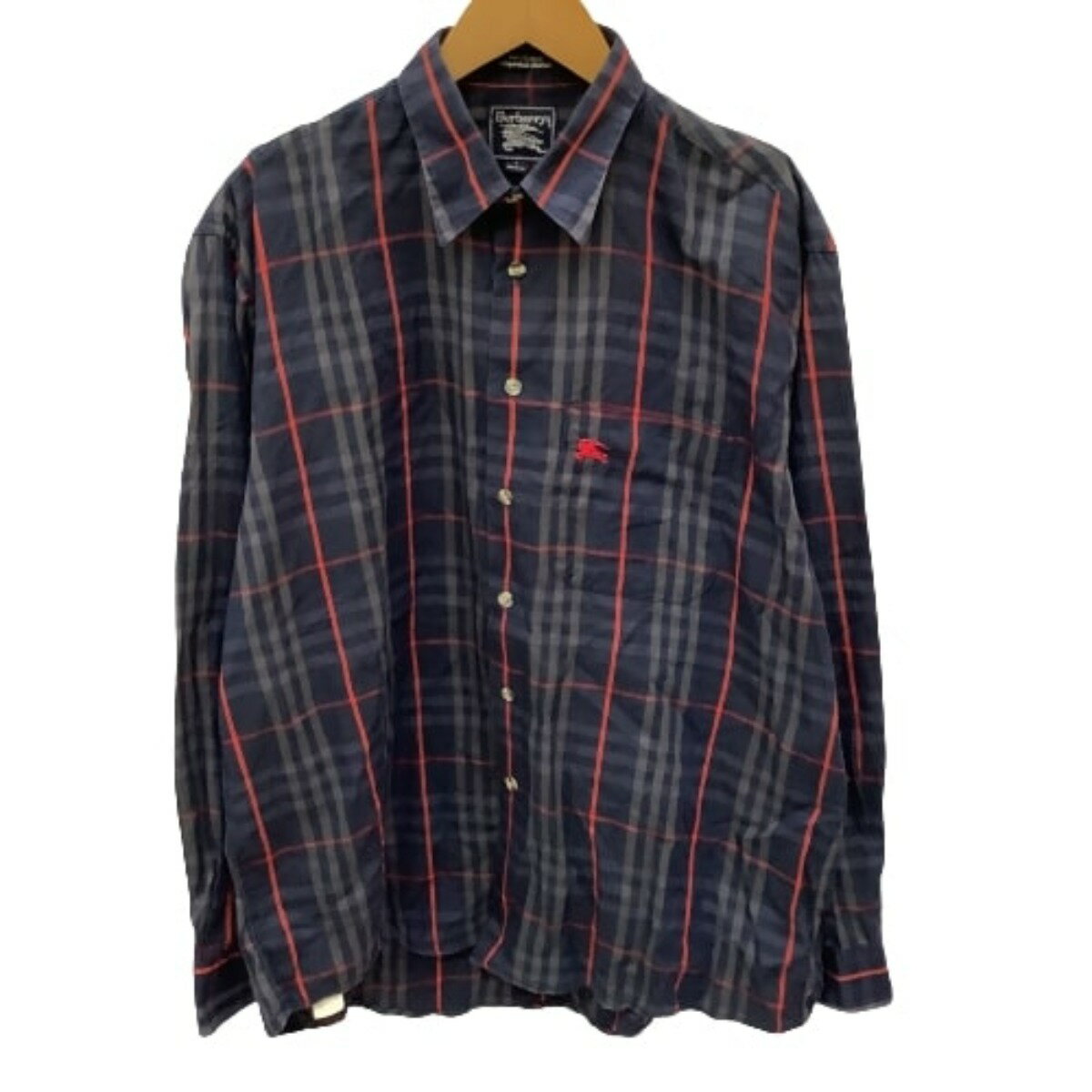 ♪♪【中古】Burberrys バーバリーズ メンズ シャツ SIZE L USA製 ネイビー Bランク