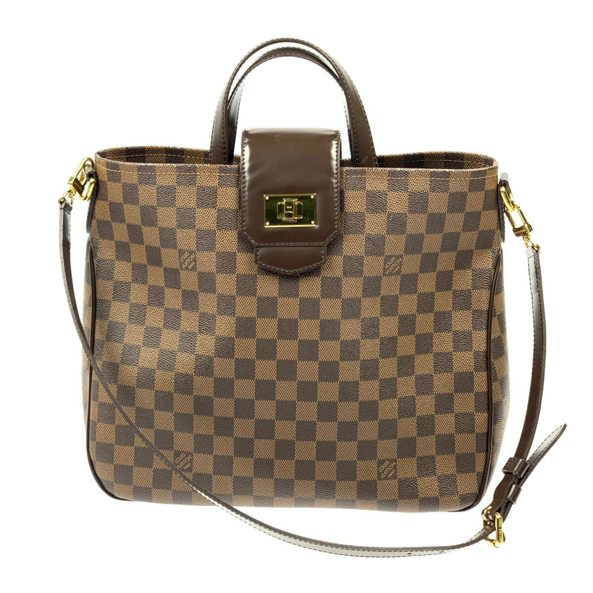 ▽▽【中古】LOUIS VUITTON ルイヴィトン ダミエ カバ・ローズベリー　2WAYバッグ N41177 Bランク