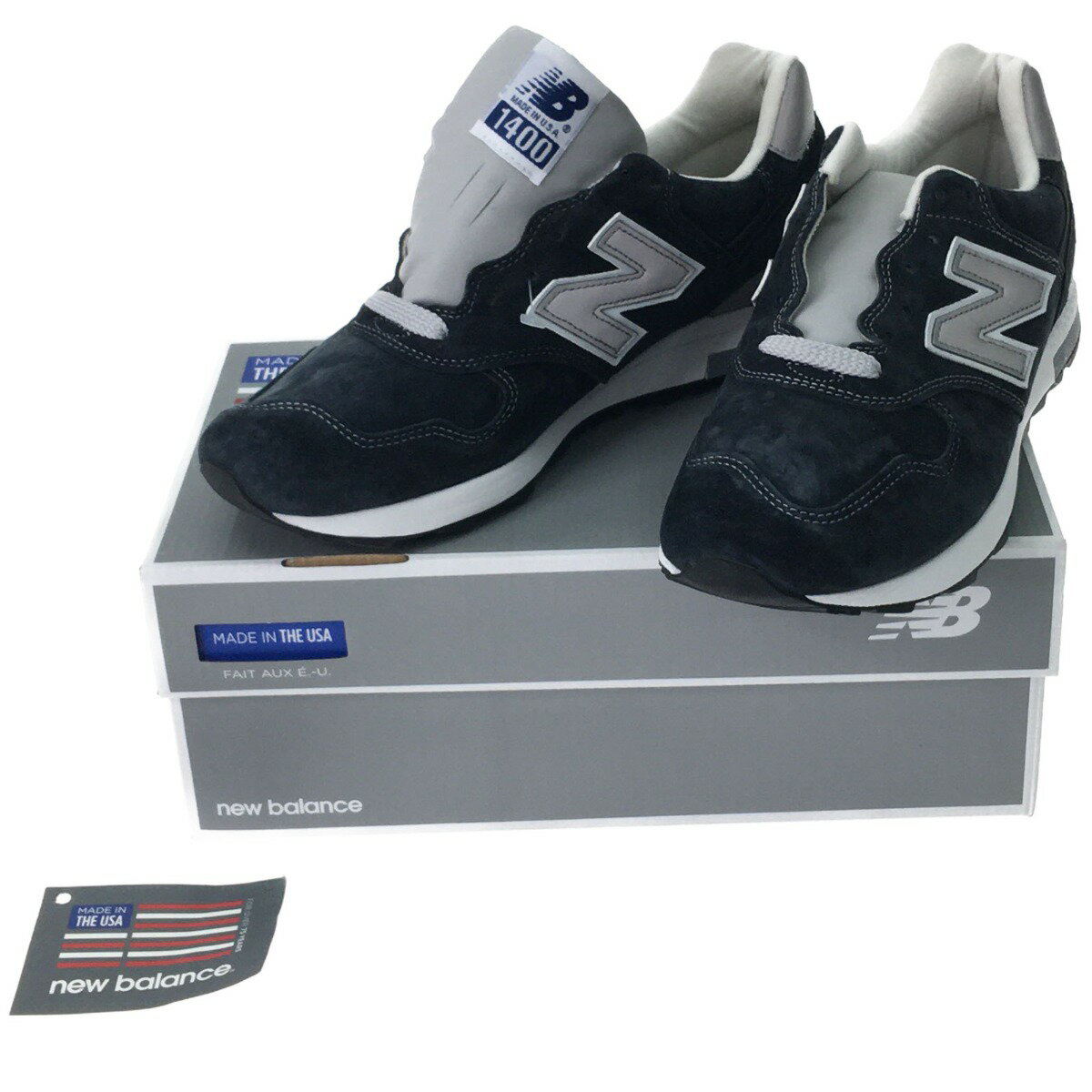 ▼▼【中古】NEW BALANCE ニュー・バランス メンズスニーカー サイズ27.5 USA製 箱付属 M1400NV ネイビー Aランク