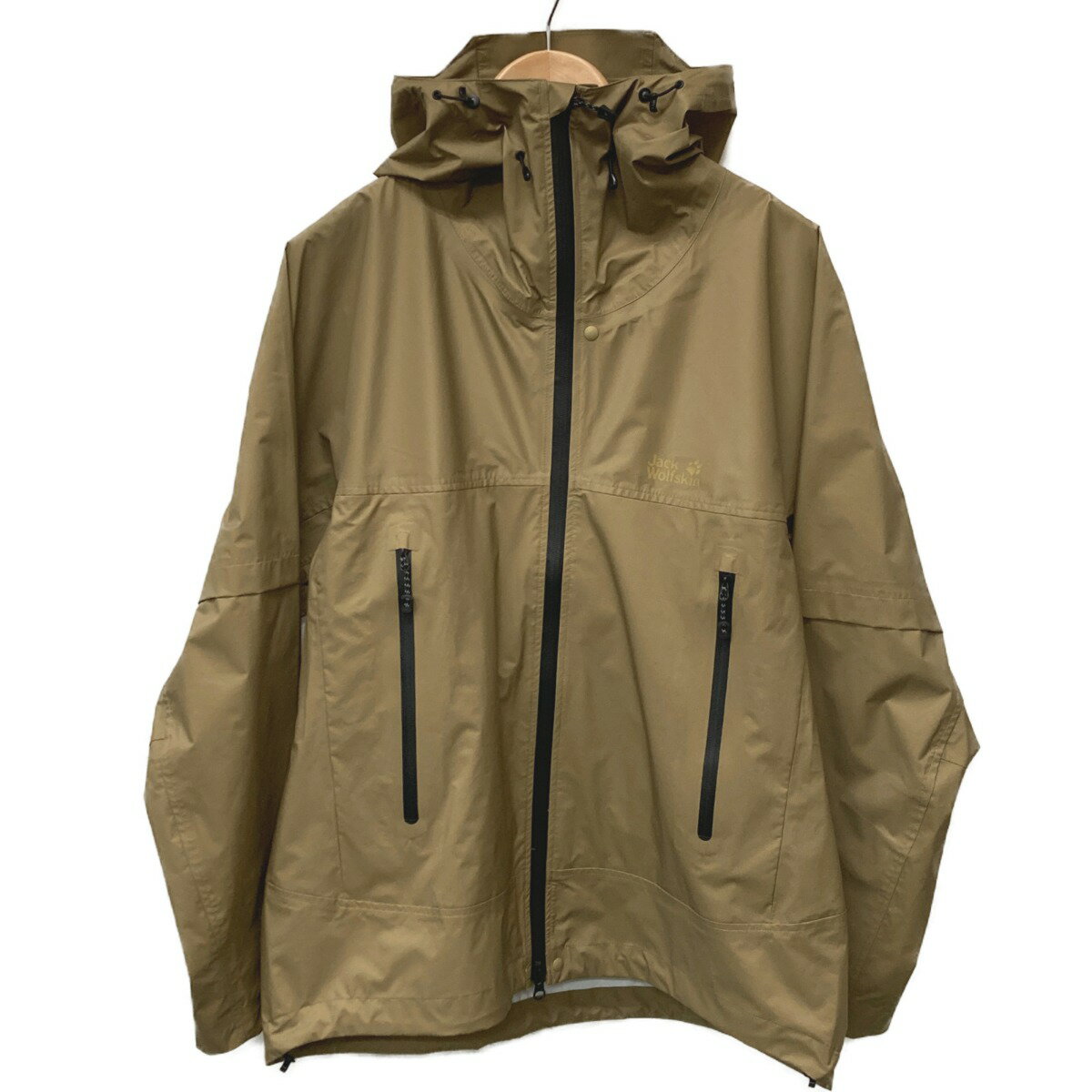 ☆☆【中古】Jack Wolfskin ジャックウルフスキン マウンテンパーカー ジャケット XL メンズ 5027531-4288805 オリーブ Sランク