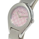 ☆☆【中古】GUCCI グッチ バングルウォッチ GG 6700L ピンクシェル クォーツ レディース 腕時計 箱・取説有 Bランク(2)