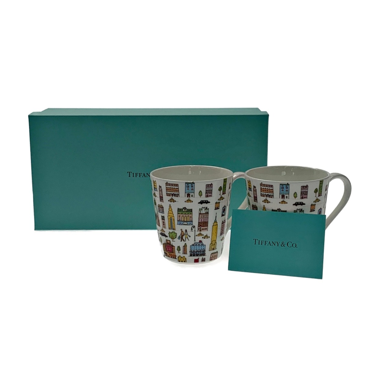 ☆☆【中古】Tiffany & Co. ティファニー 5thアベニュー ペア マグ カップ Aランク