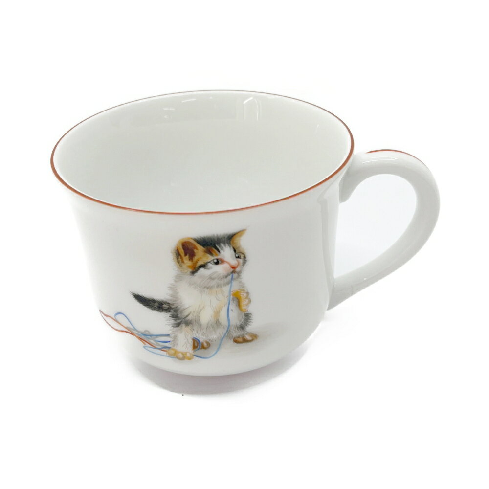 ◆◆【中古】Herend hvngary　HANDPAINTED　カップ　 キャット　猫　マグカップ Aランク